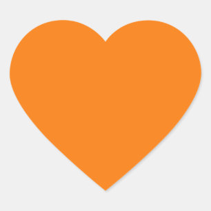 Sticker Cœur Couleur Orange