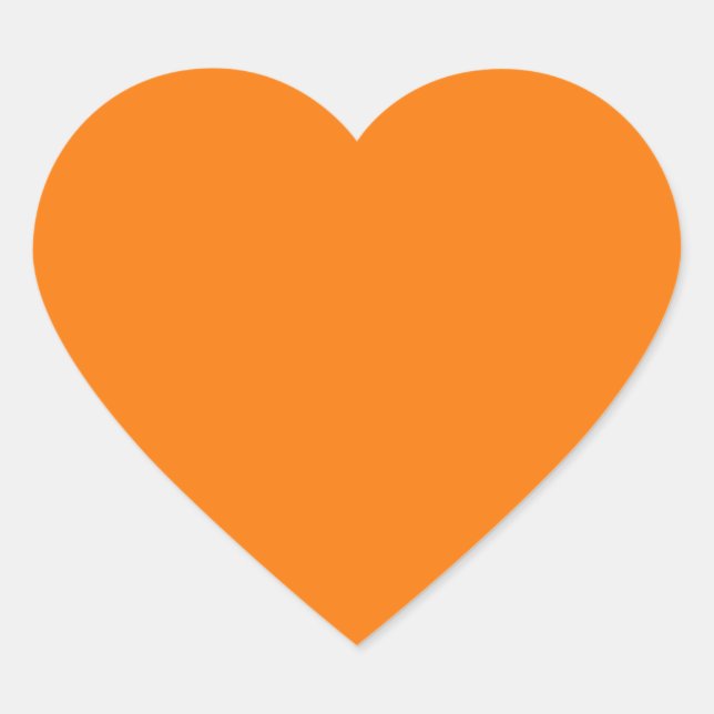 Sticker Cœur Couleur Orange (Devant)