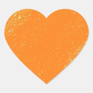 Sticker Cœur couleur orange funky