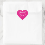 Sticker Cœur Couleur personnalisée Coeur arrière - plan merci s<br><div class="desc">Personnalisé couleur coeur arrière - plan merci stickers pour mariage, douche nuptiale, fiançailles, anniversaire, anniversaire, baby shower etc. Autocollants en forme de coeur avec message de remerciement. Corail rose ou couleur arrière - plan personnalisée. Texte de script élégant. Phoques d'enveloppe parfaits / scellant ou mariage pour le étiquette pour remercier...</div>