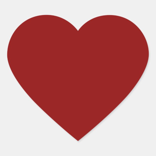 Sticker Cœur Couleur solide Velours rouge | Classique | Élégant (Devant)