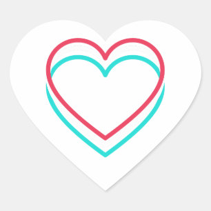 Sticker Cœur Couleurs du coeur cool