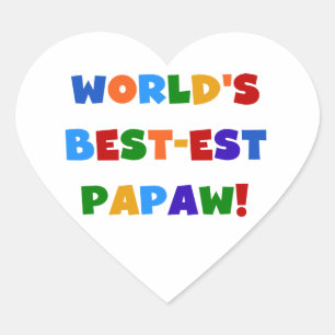 Sticker Cœur Couleurs vives Meilleures t-shirts et cadeaux Papa