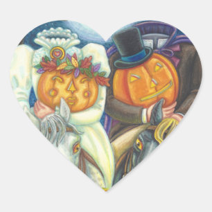 STICKER CŒUR COUPLE MARIAGE HOLLOW SLEEPY, VOWS HALLOWEEN