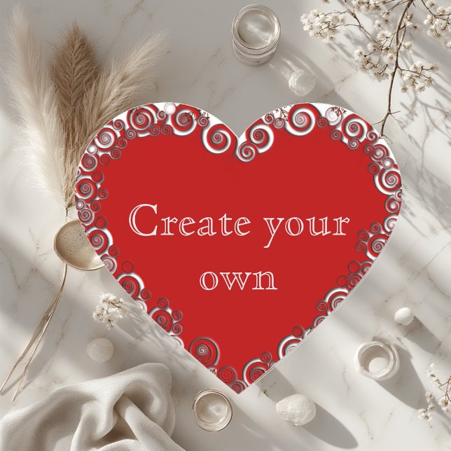 Sticker Cœur Create Your Own Romantic Heart  (Create Your Own Romantic Heart Heart Sticker)