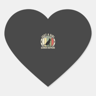 Sticker Cœur Création pour fille amoureuse de Berger Allemand (