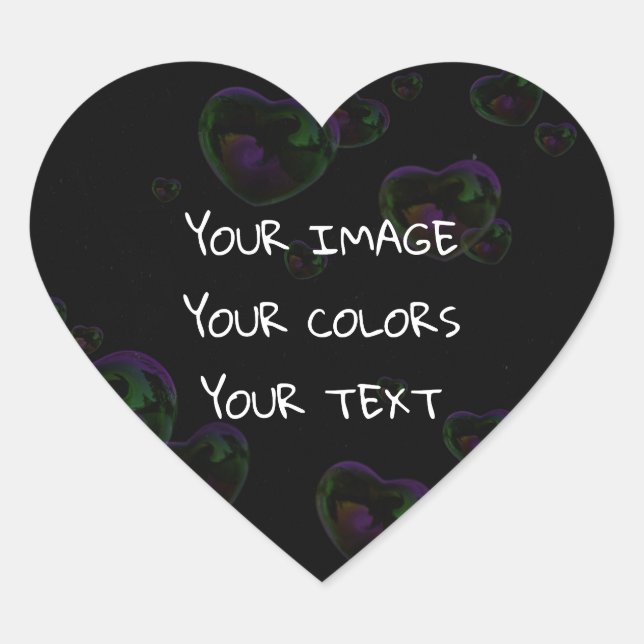 Sticker Cœur Créer sur mesure (Devant)