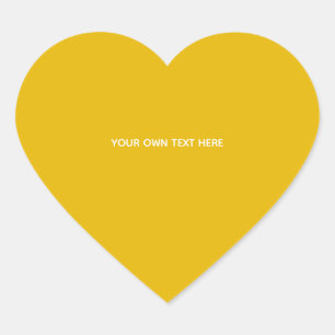 Sticker Cœur Créez Votre Propre Conception Personnalisée Jaune