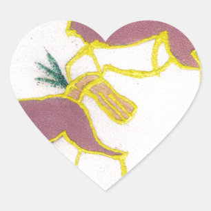 Sticker Cœur Créez Votre Propre Licorne Flora Power Joli Esthét