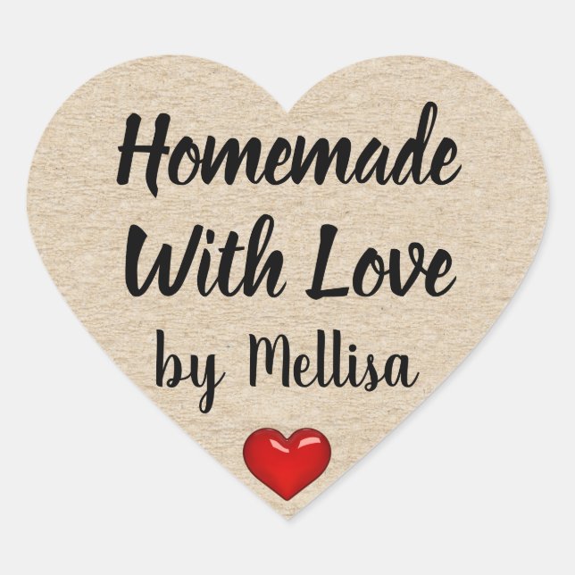 Sticker Cœur Créez votre propre Maison faite avec amour merci (Devant)