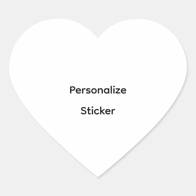 Sticker Cœur Créez Votre Propre Promotion de Marque Simple  (Devant)