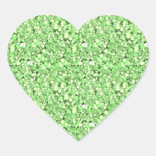 Sticker Cœur cristal druzy - vert peridot