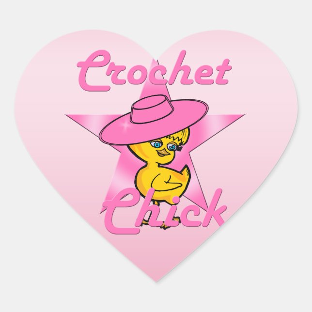 Sticker Cœur Crochet Chick #8 (Devant)