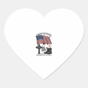 Sticker Cœur Croix Mémorielle Patriotique Bottes Poppy Drapeau