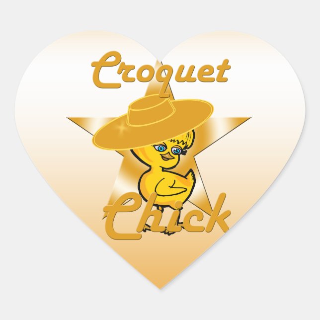 Sticker Cœur Croquet Chick #10 (Devant)