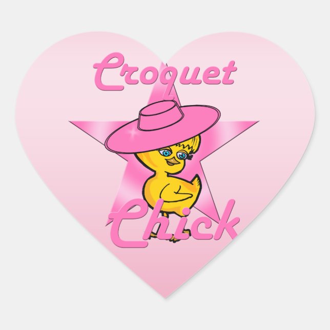 Sticker Cœur Croquet Chick #8 (Devant)