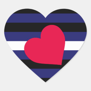 Sticker Cœur Cuir Pride