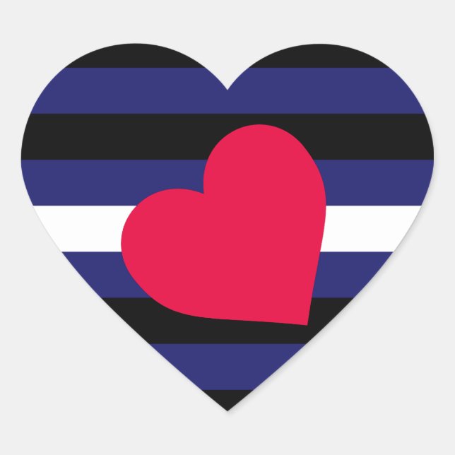 Sticker Cœur Cuir Pride (Devant)