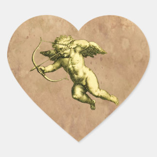 Sticker Cœur Cupid vintage