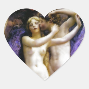 Sticker Cœur Cupidé et psychique