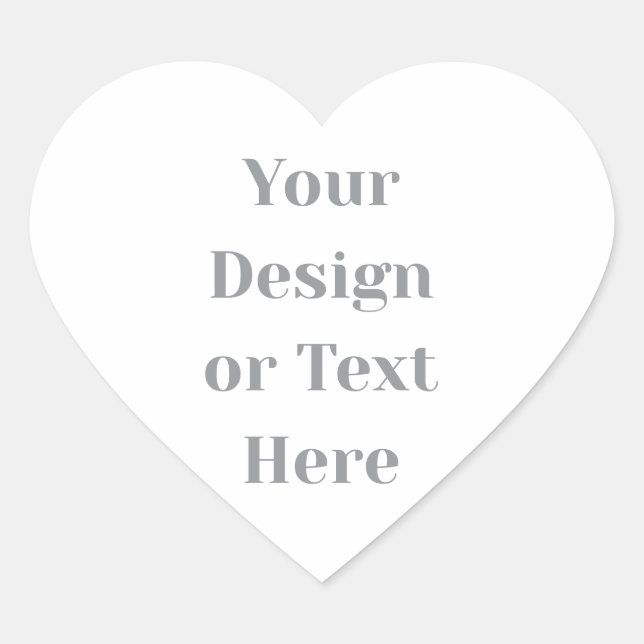 Sticker Cœur Customizable Your Design or Text Here Personalized (Devant)