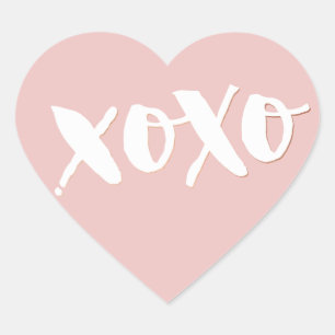 Sticker Cœur CUTE AMOUR XOXO COEUR moderne tendance blanc bébé 