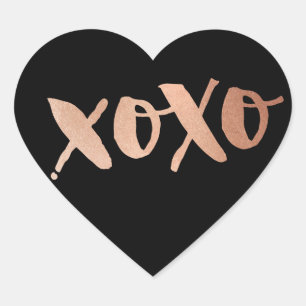 Sticker Cœur CUTE AMOUR XOXO COEUR rose moderne or tendance noi