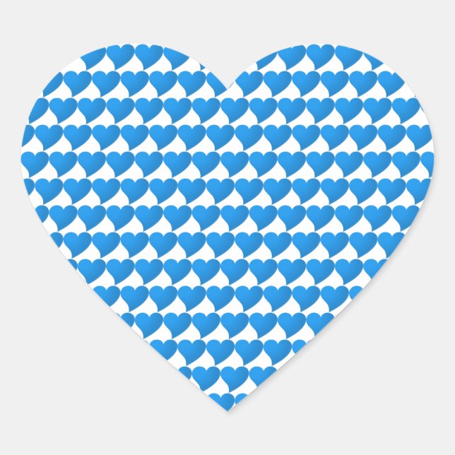 Sticker Cœur Cute bleu minuscule coeur motif moderne (Devant)