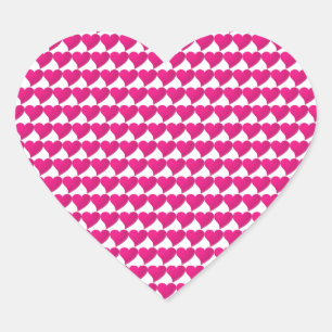 Sticker Cœur Cute fuchsia coeur rose chaud motif moderne