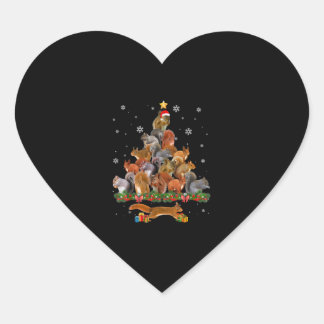 Sticker Cœur Cute Squirrel Christmas Tree gift decor Xmas tree