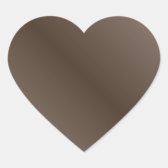 Sticker Cœur D1 Dégradé bi-linéaire - Brown clair et Brown fonc (Devant)