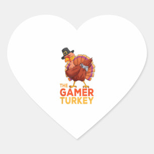 Sticker Cœur Dabbing Turquie Joueur Thanksgiving Jeu Enfants ga