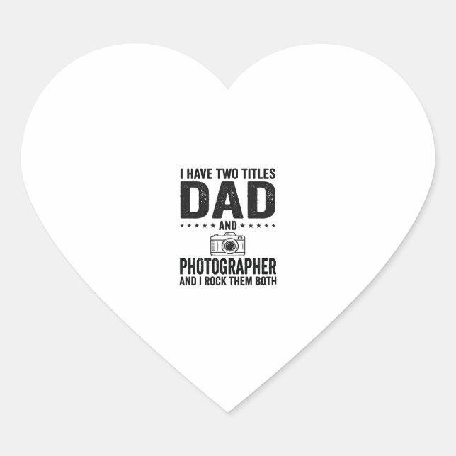 Sticker Cœur Dad Photographer Vintage Engraving Shirt Design_1 (Devant)