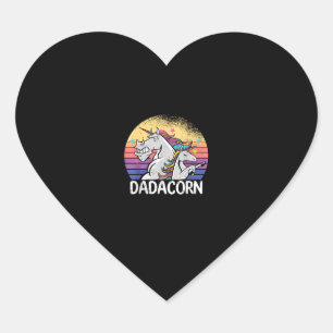 Sticker Cœur Dadacorn licorne Papa et fille papa papa journée d