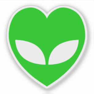 Sticker Coeur d'amour Alien