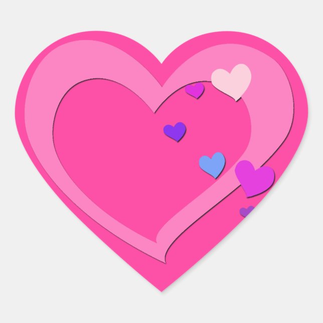 Sticker Coeur d'amour mignon (Devant)