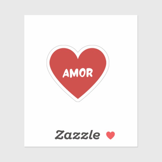Sticker Cœur d'amour rouge (Feuille)