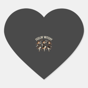 Sticker Cœur Danse de sorcière Halloween Feelin 'Witchy