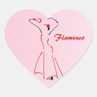 Sticker Cœur Danseur de flamenco avec texte personnalisable