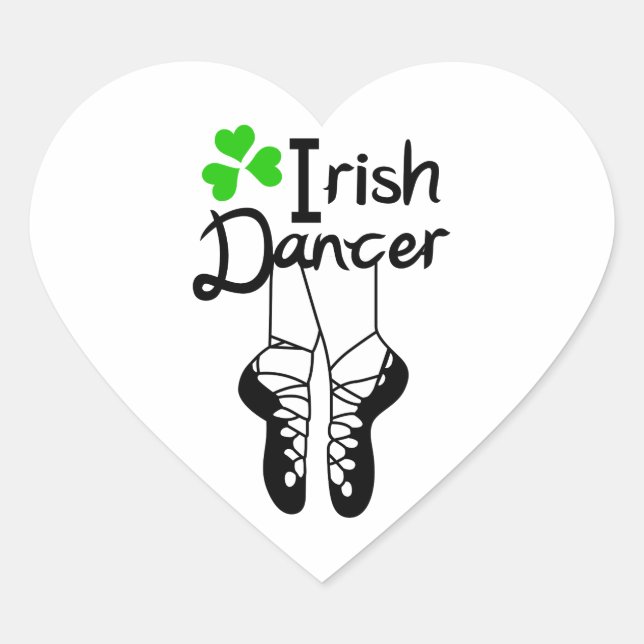 Sticker Cœur Danseur irlandais (Devant)