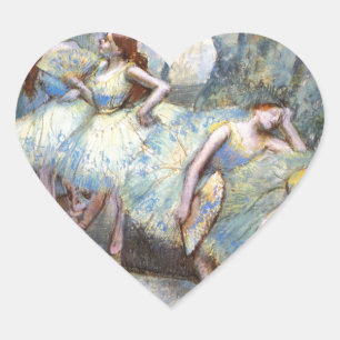 Sticker Cœur Danseuse de ballet Degas Dansers d'art Peinture