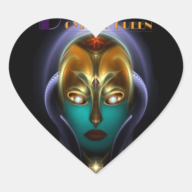 Sticker Cœur Daria Cyborg Queen (Devant)
