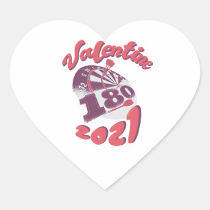 Sticker Cœur Darts est ma Saint Valentin 2021