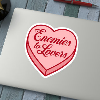 Sticker Cœur de bonbon livresque - Ennemis à Amants