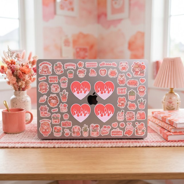 Sticker Cœur de feu (Créateur téléchargé)