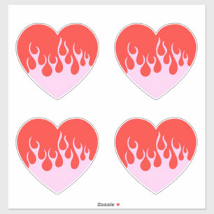 Sticker Cœur de feu