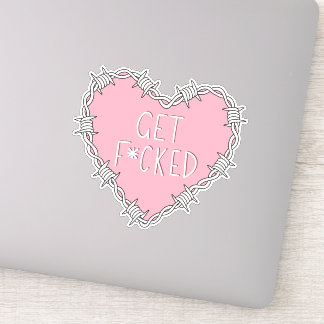 Sticker Coeur de fil barbelé explicite