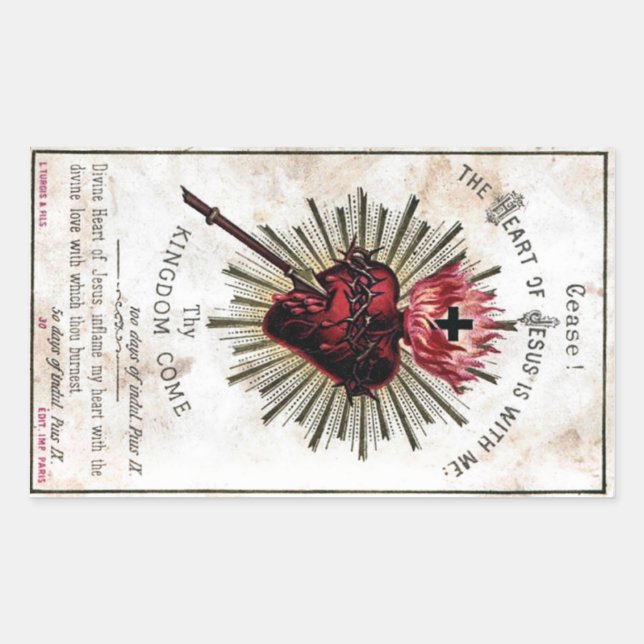 Sticker Coeur De Jésus (Devant)
