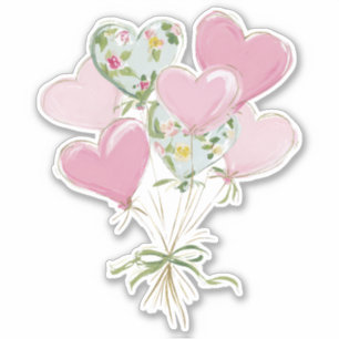 Sticker Cœur de la Saint-Valentin Ballons en forme de cœur