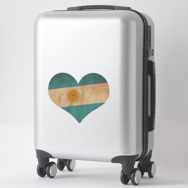 Sticker Coeur de l'Argentine (Sur valise)